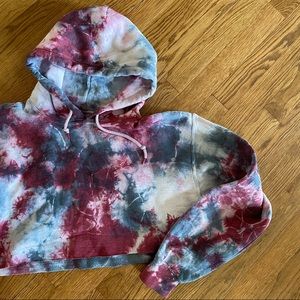 Tie Dye Cropped Hoodie